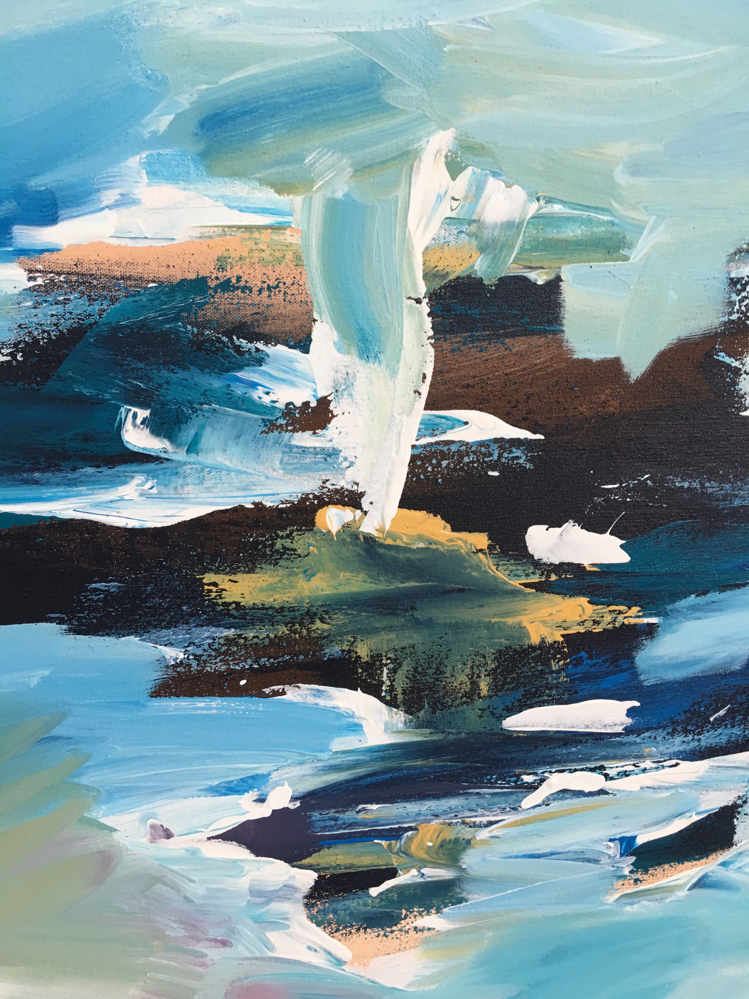 Three Days Of Rain - 150x90 cm - Original Painting-OmarObaid.com