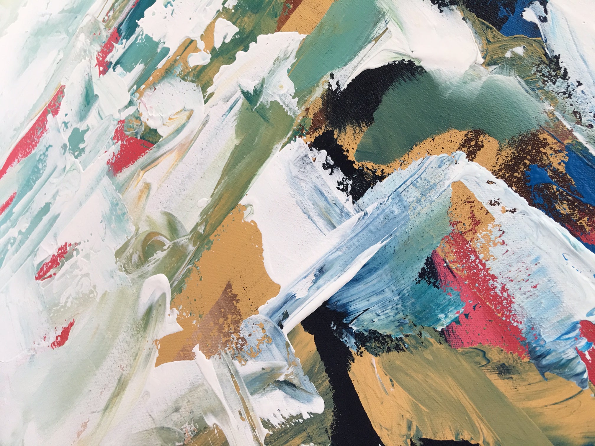 Decoherence - 152x76 cm - Original Painting-OmarObaid.com