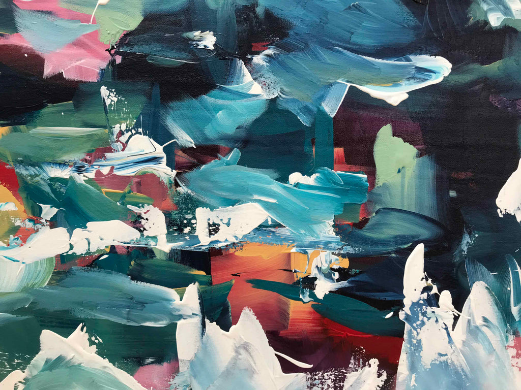 Into The Wild - 102x102 cm - Original Painting-OmarObaid.com