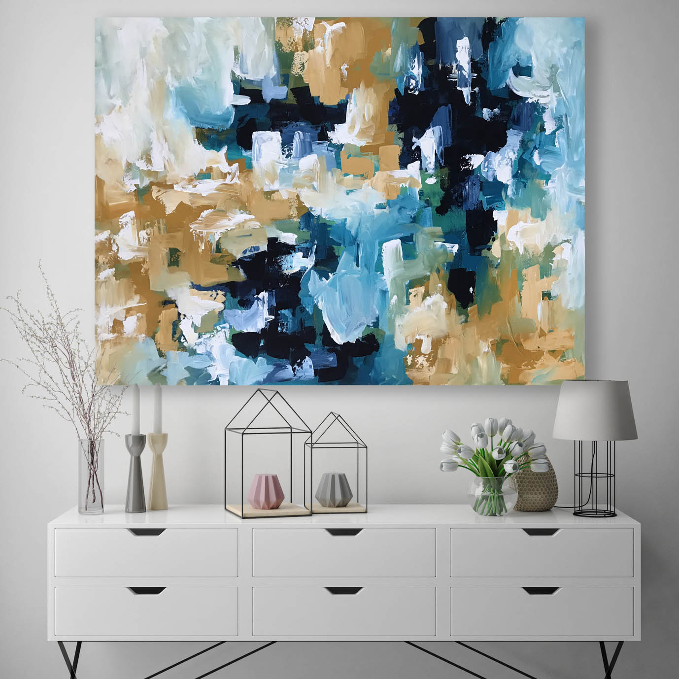 Flashback 2 - 122x90 cm - Original Painting-OmarObaid.com