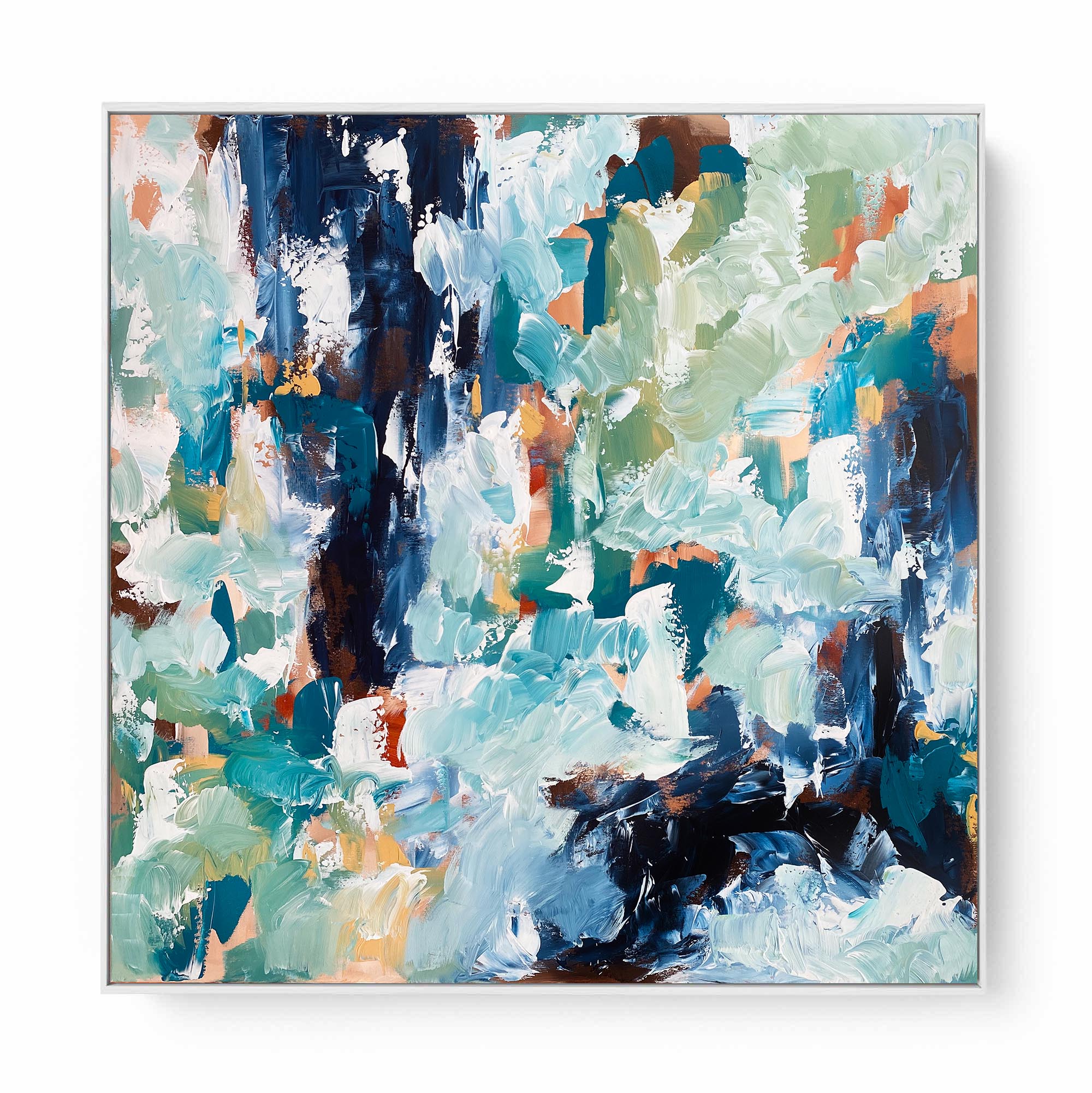 Staring At The Ocean - 102x102 cm - Original Painting