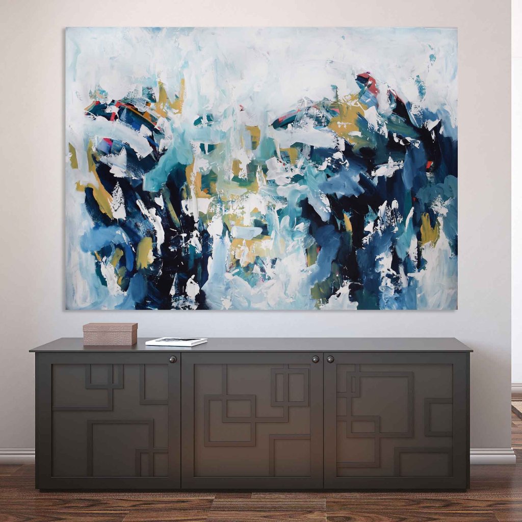 Subtraction 3 - 152x107 cm - Original Painting-OmarObaid.com