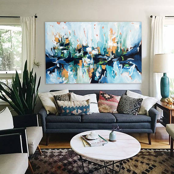 Hanging Gardens 2 - 152x92 cm - Original Painting-OmarObaid.com