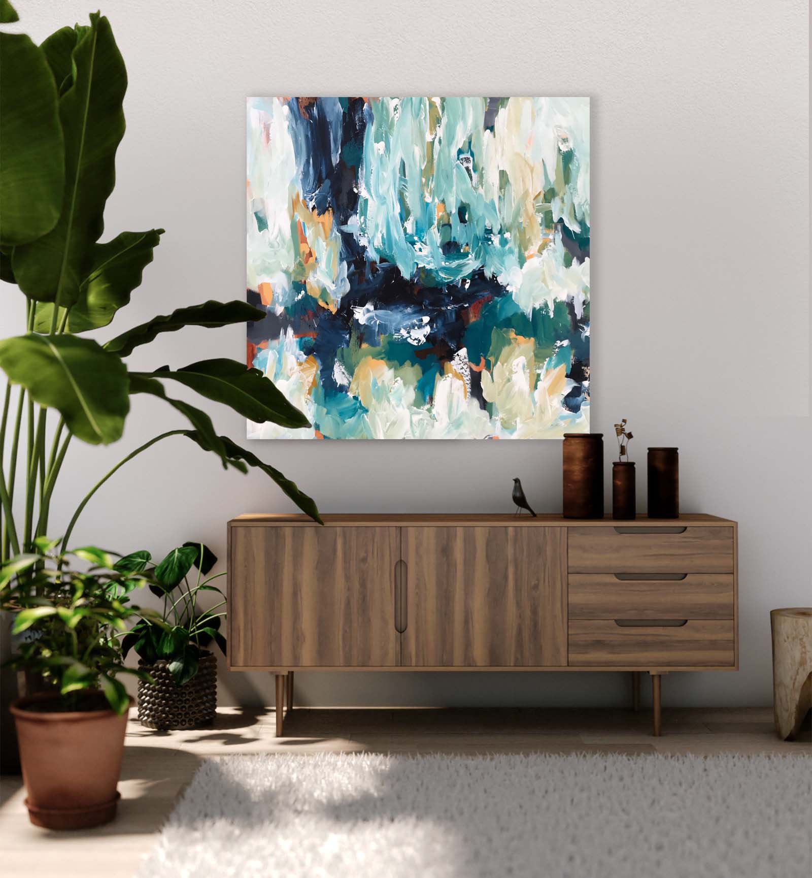 Impact - 152x76 cm - Diptych Original Painting-OmarObaid.com
