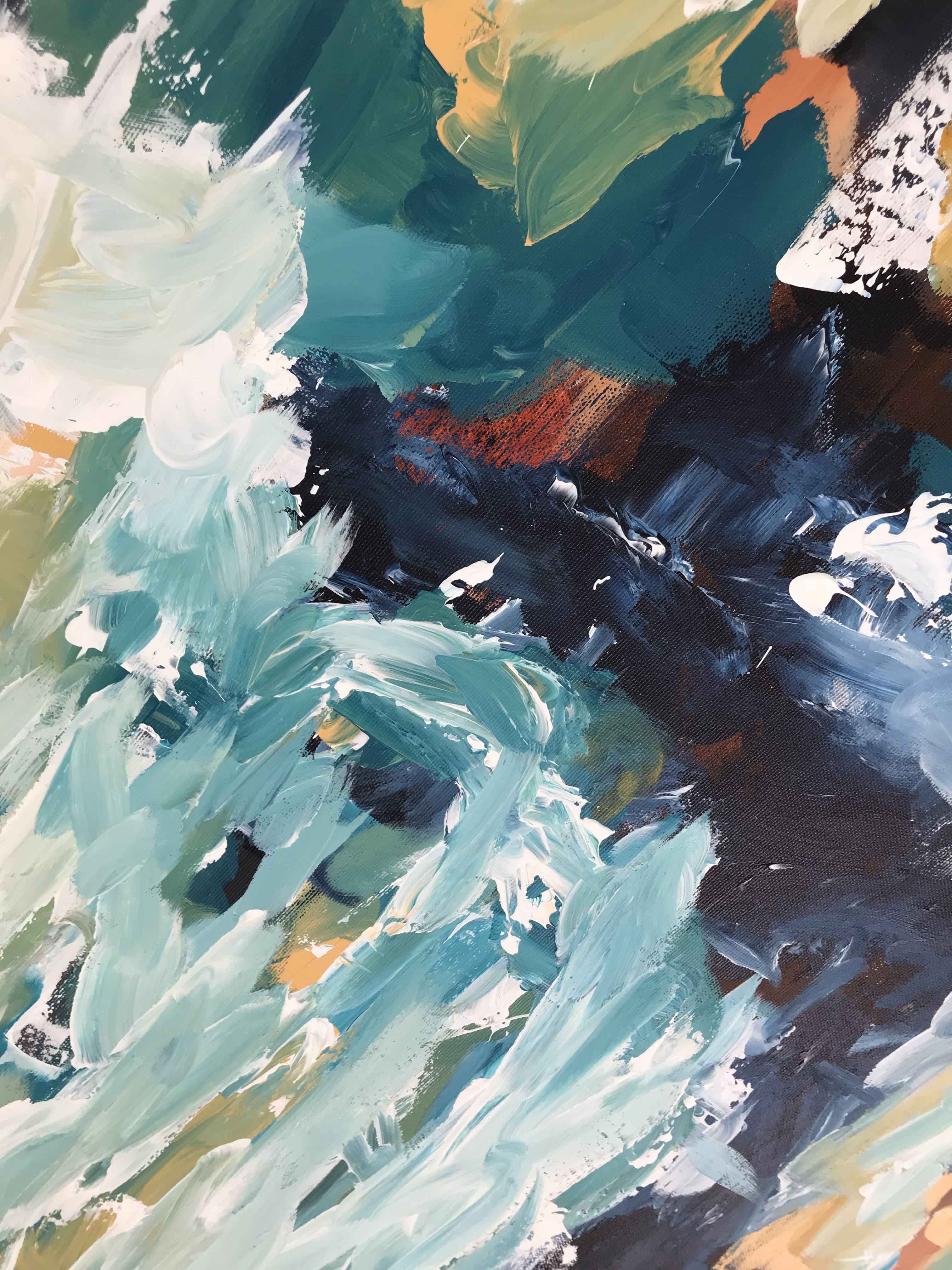 Impact - 152x76 cm - Diptych Original Painting-OmarObaid.com