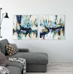 Impact - 152x76 cm - Diptych Original Painting-OmarObaid.com