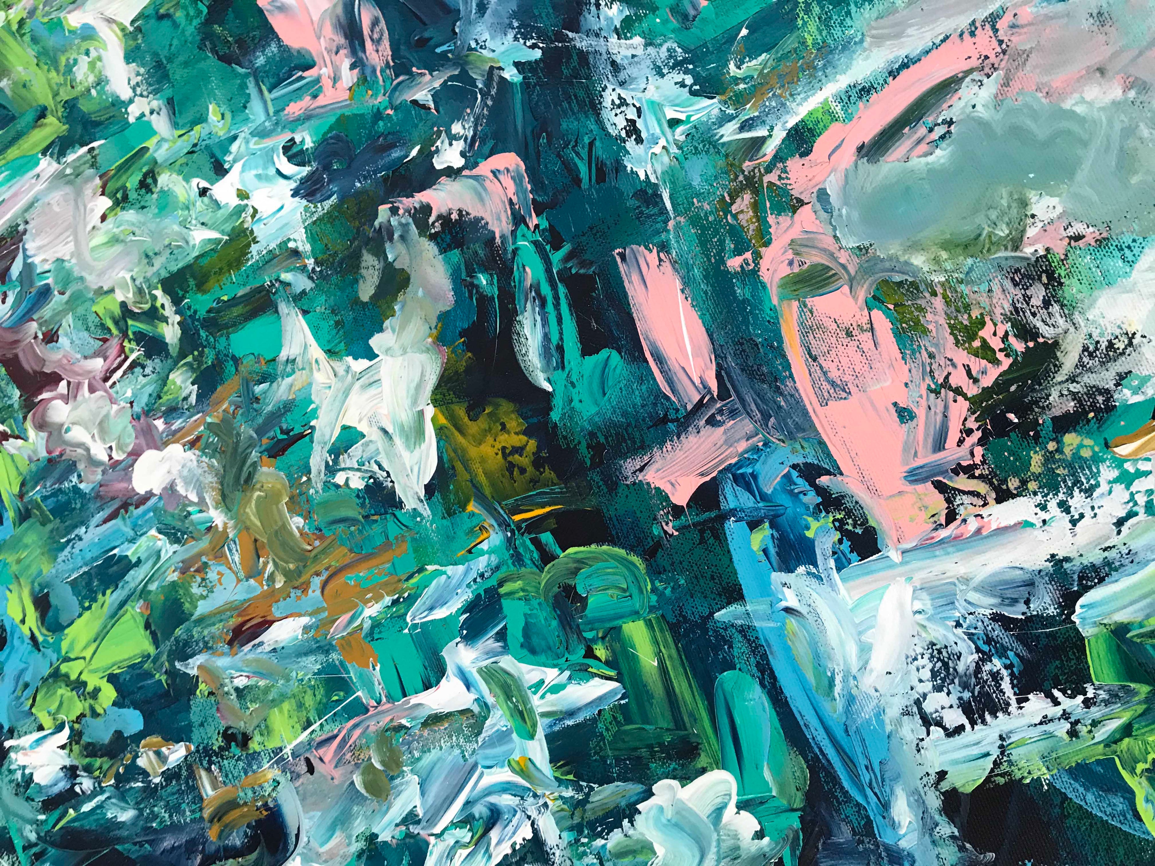 Crowded Place- 76x102 cm - Original Painting-OmarObaid.com
