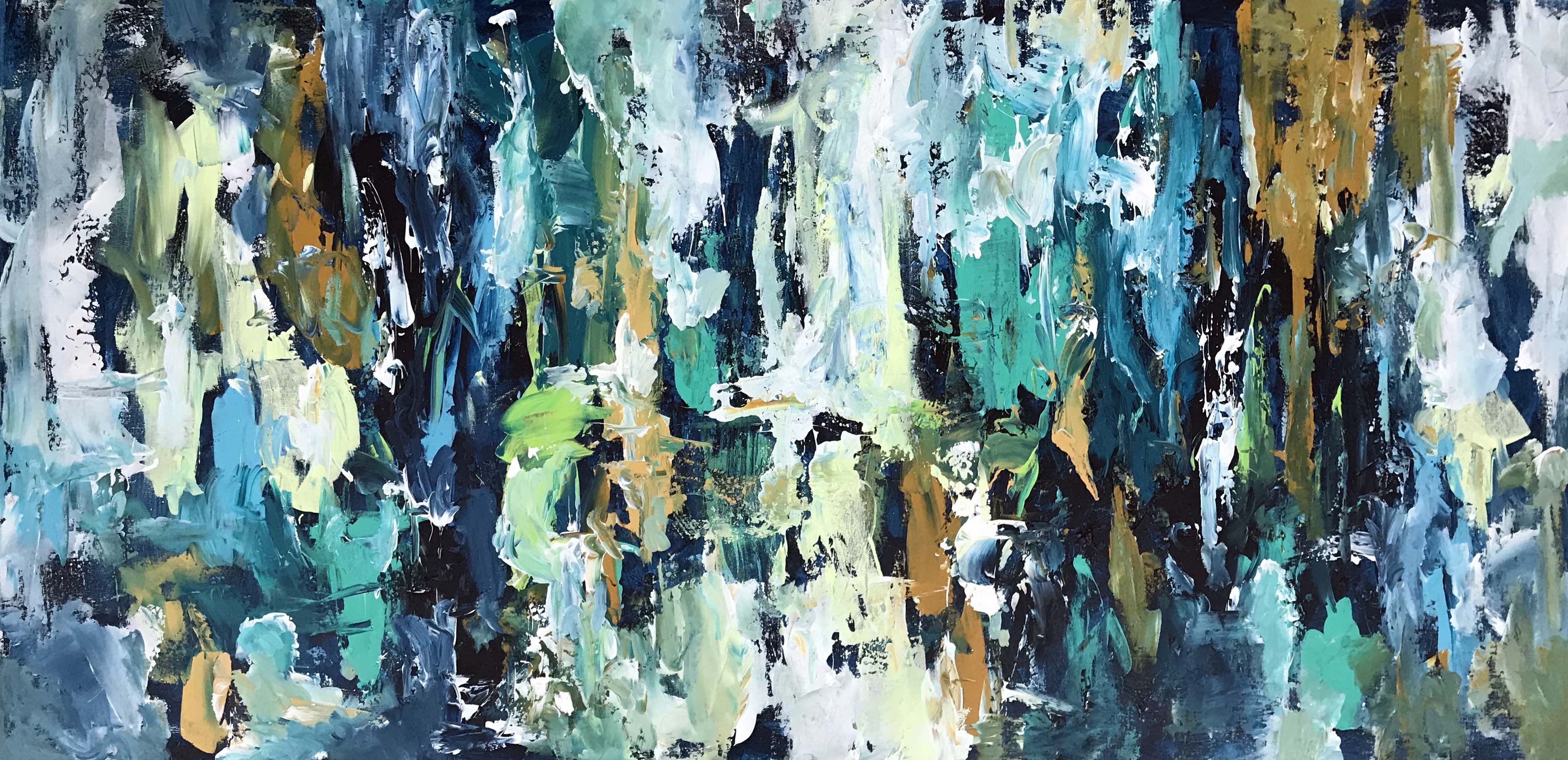 Hidden Agenda - 152x76 cm - Original Painting-OmarObaid.com