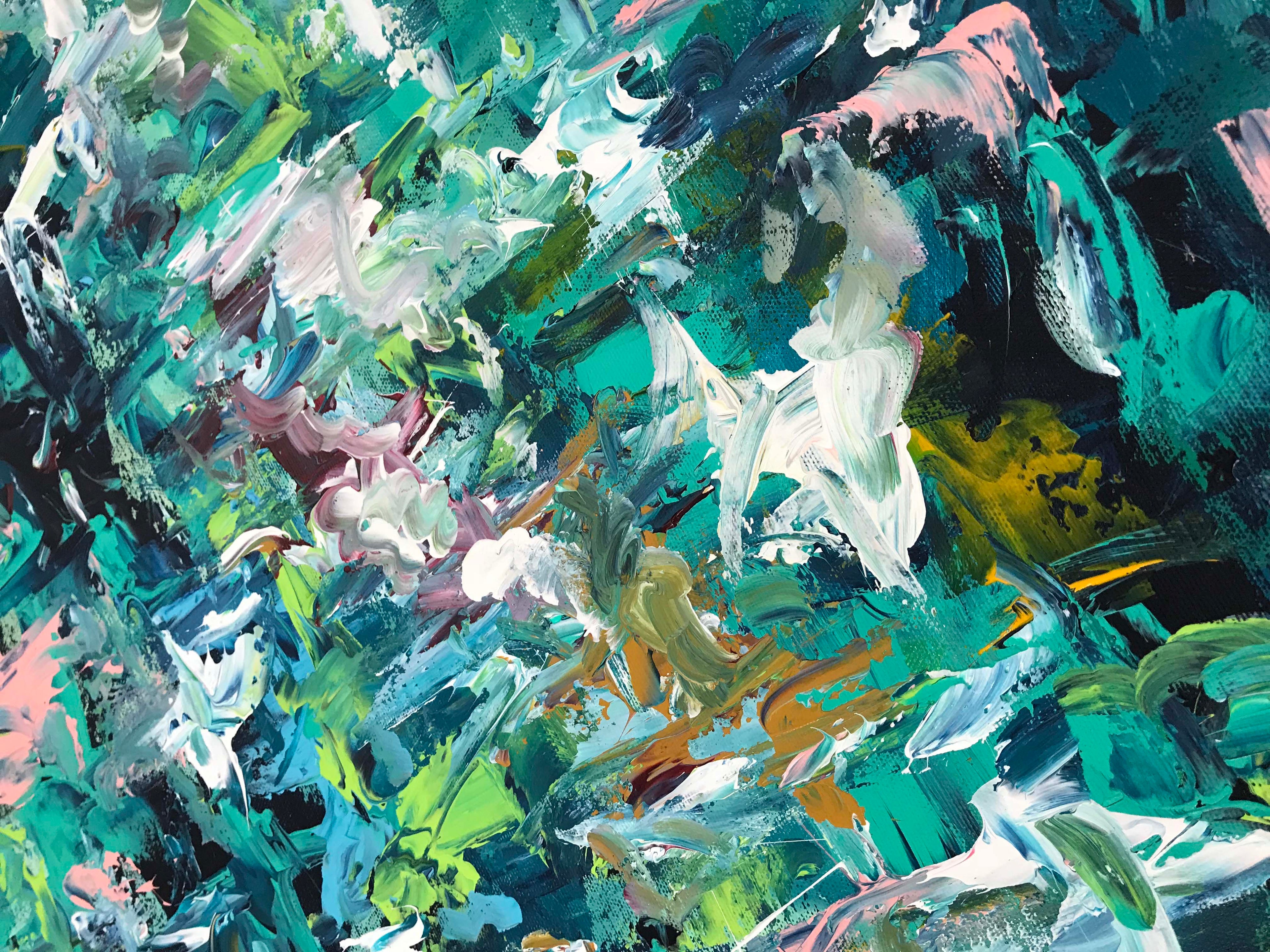 Crowded Place- 76x102 cm - Original Painting-OmarObaid.com
