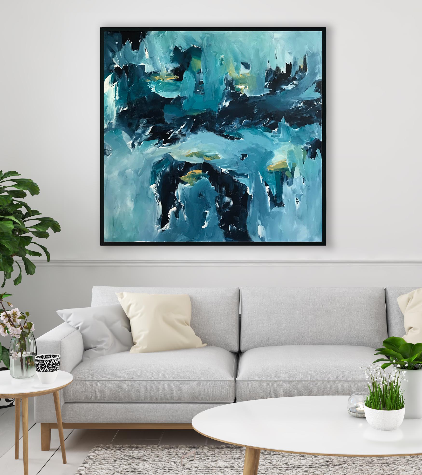 One Minute To Midnight - 122x122 cm - Original Painting
