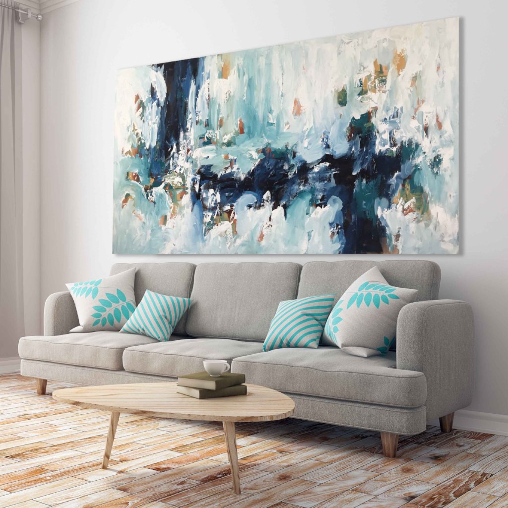 Listening To The Waves - 180x102 cm - Original Painting