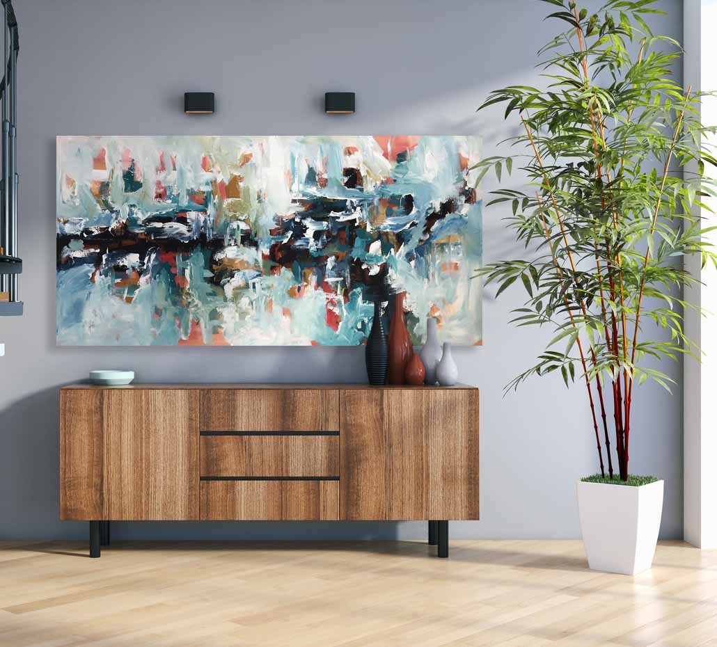Aspirations - 152x76 cm - Original Painting-OmarObaid.com