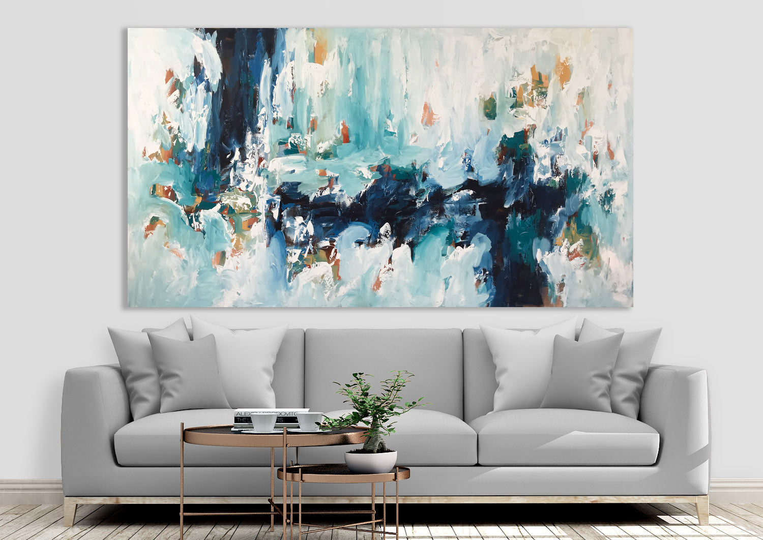 Listening To The Waves - 180x102 cm - Original Painting