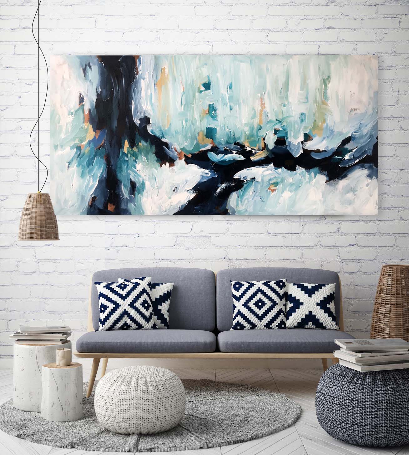 Seeing Is Believing - 152x76 cm - Original Painting-OmarObaid.com