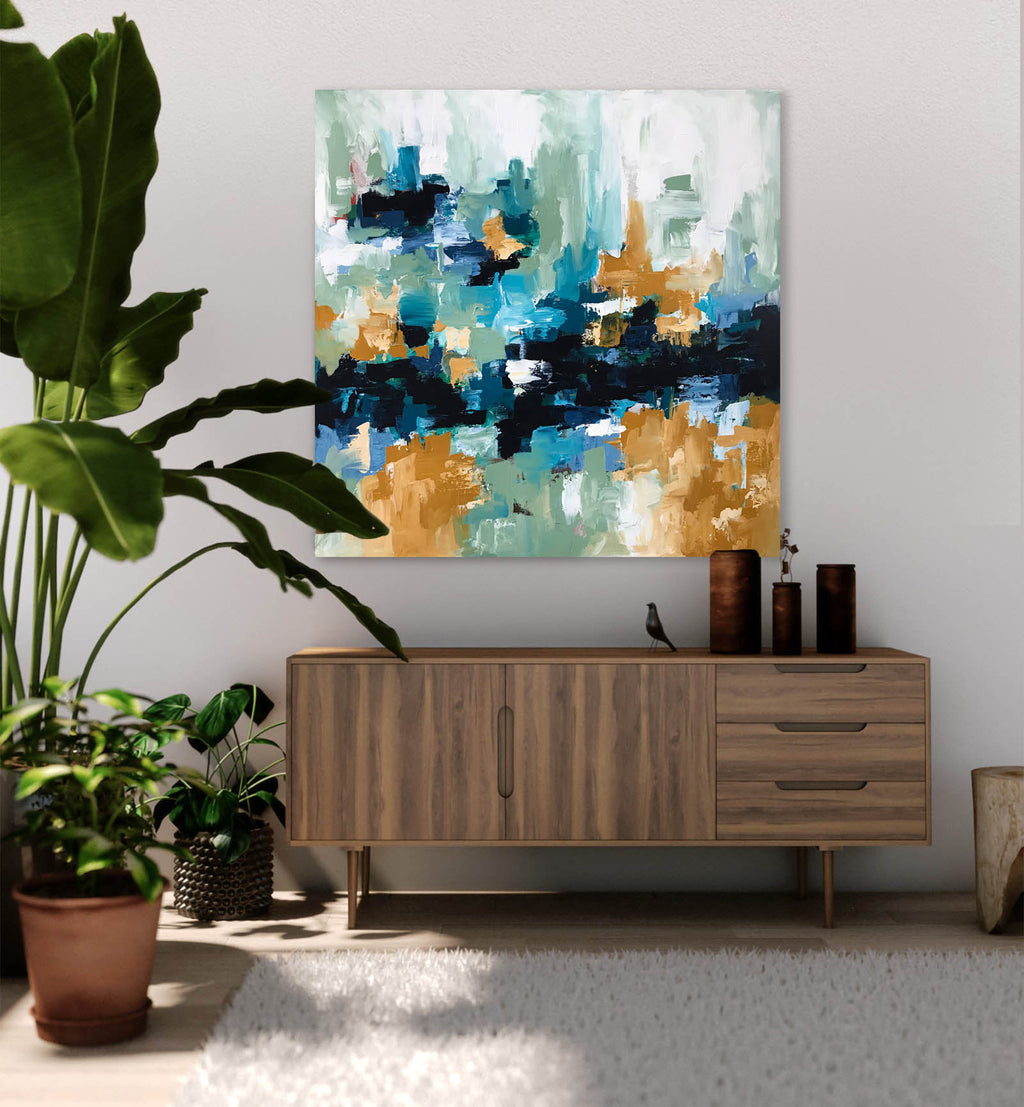 Flashback - 102x102 cm - Original Painting-OmarObaid.com
