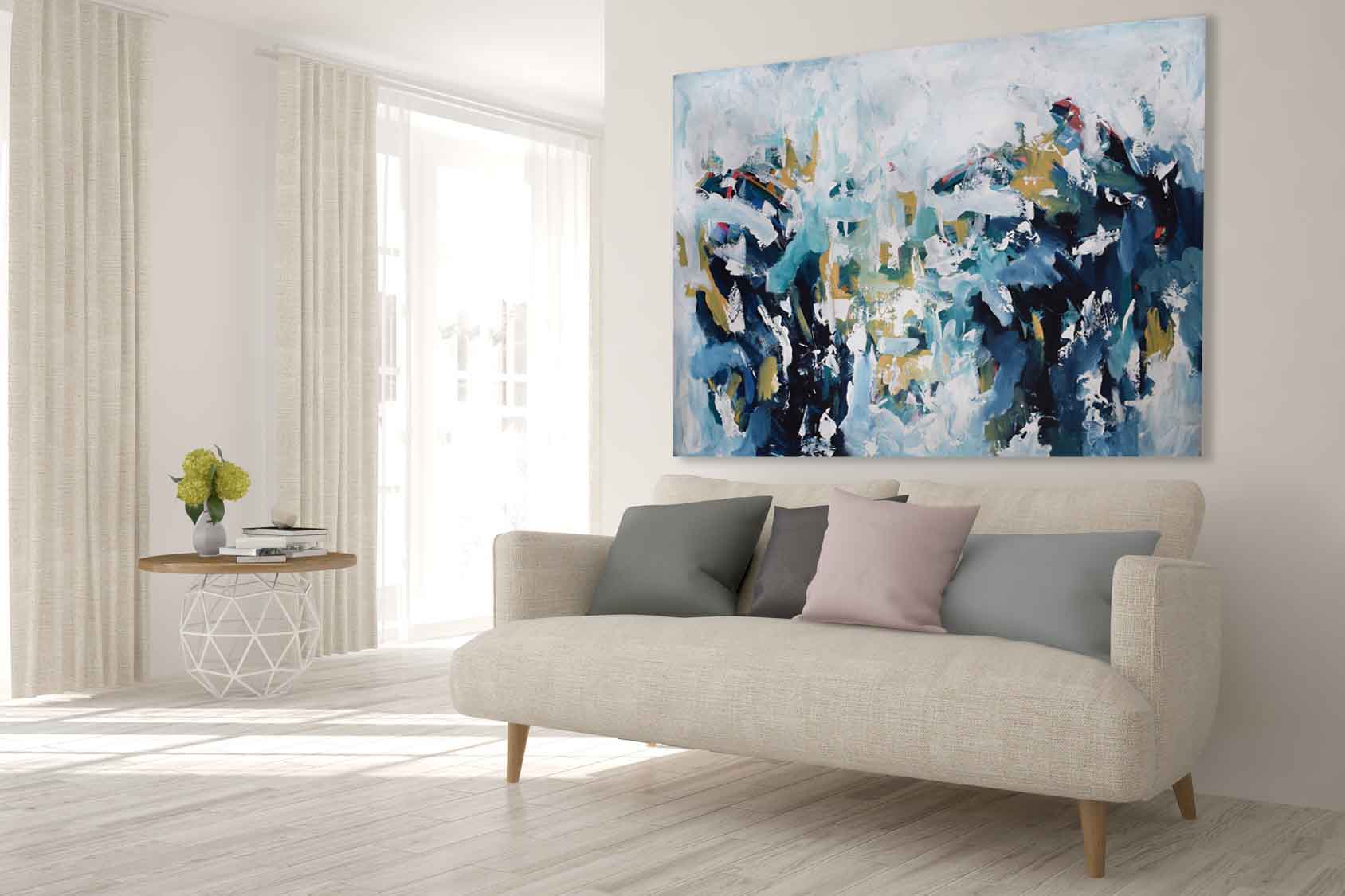 Subtraction 3 - 152x107 cm - Original Painting-OmarObaid.com
