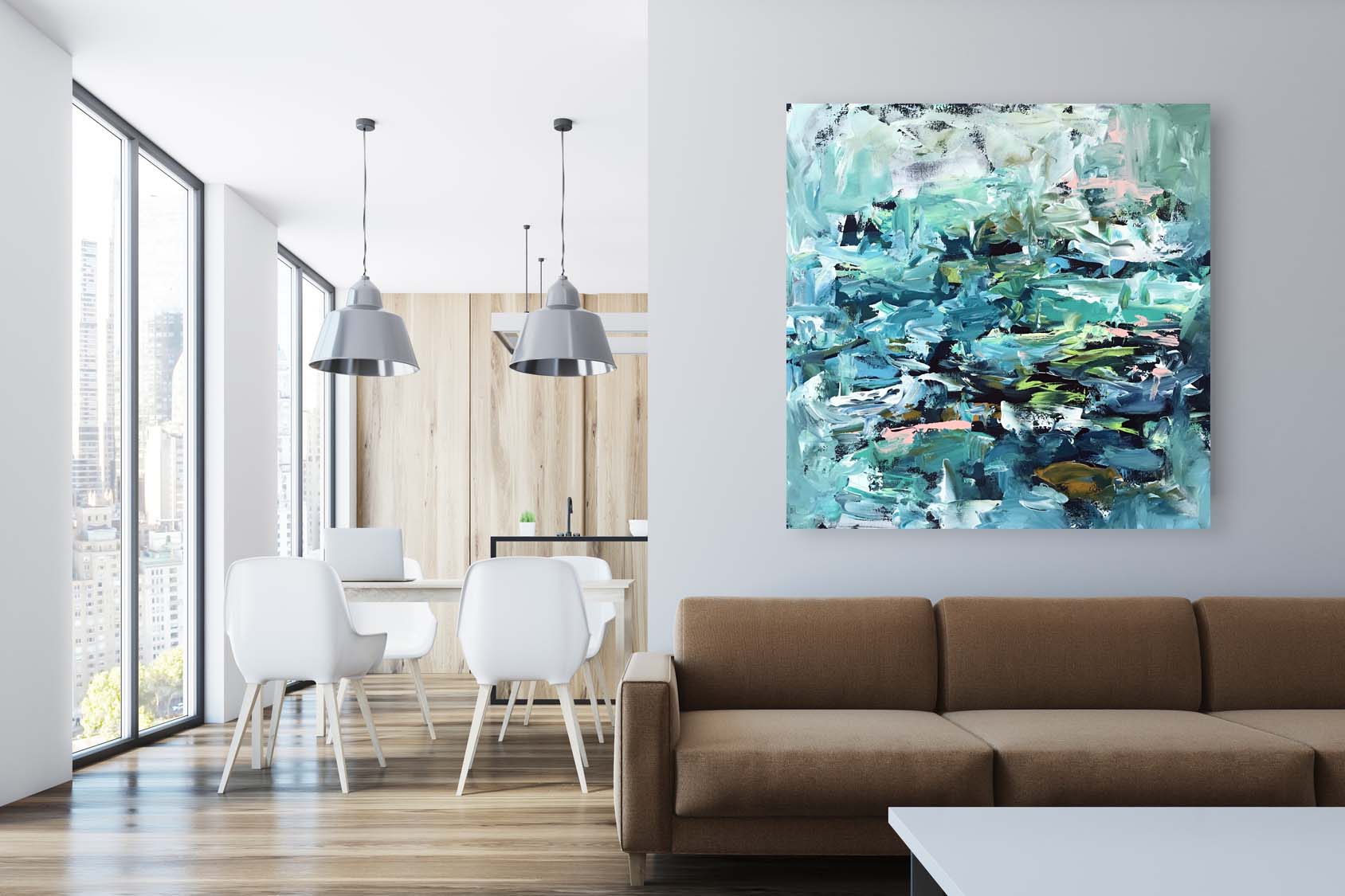 Awaken - 76x76 cm - Original Painting-OmarObaid.com