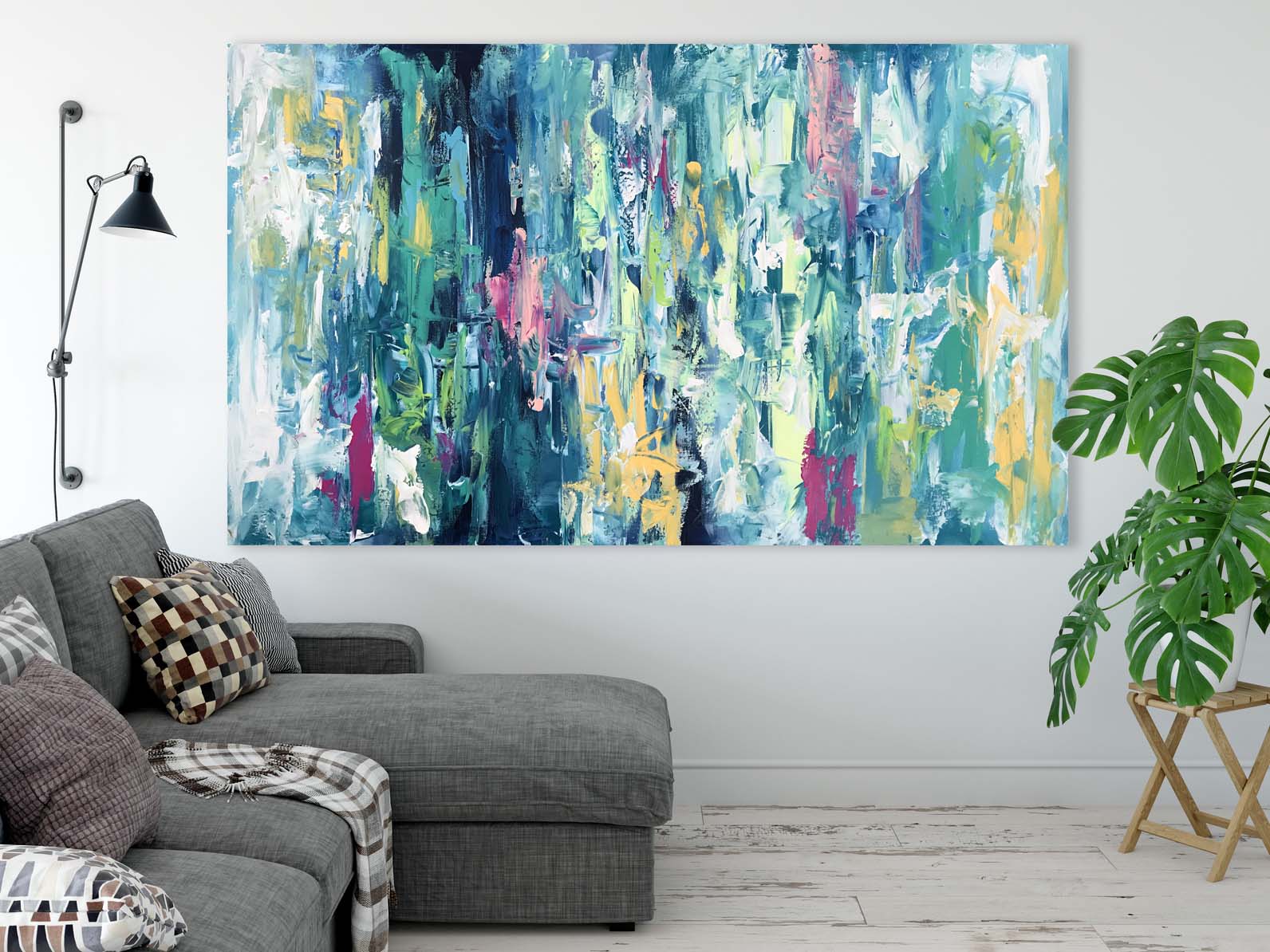 Beneath The Stars - 152x90 cm - Original Painting-OmarObaid.com