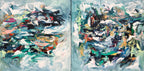 Untitled - 120x60 cm - Diptych Original Painting