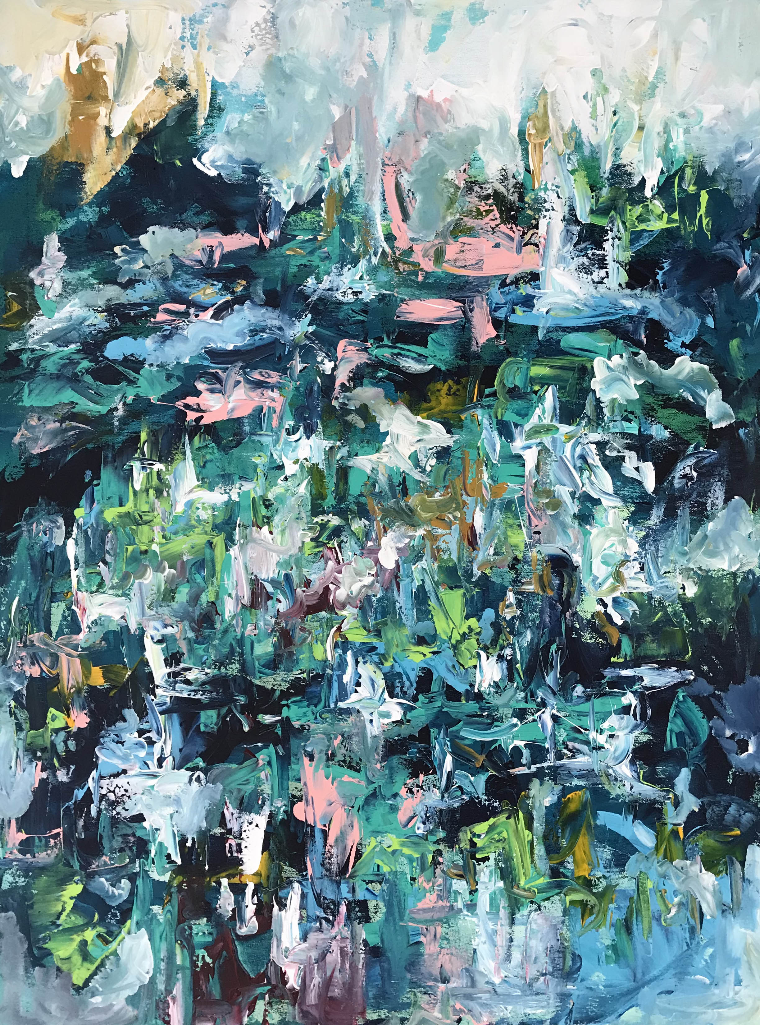 Crowded Place- 76x102 cm - Original Painting-OmarObaid.com
