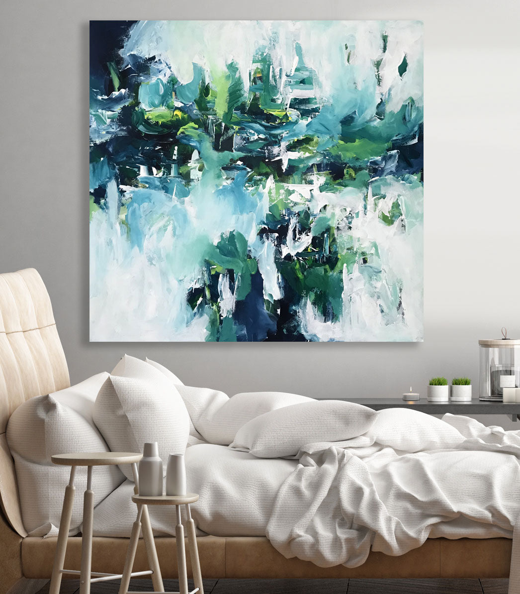 The Mountain - 115x110 cm - Original Painting-OmarObaid.com