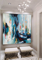 Daybreak 2 Part 1 - 102x102 cm - Original Painting-OmarObaid.com