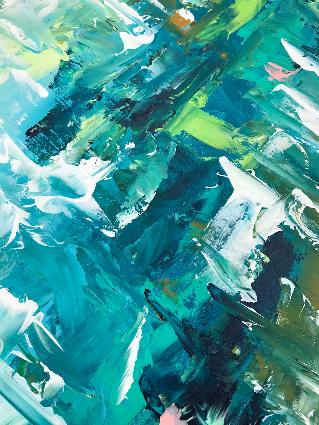 Freefall - 152x90 cm - Original Painting-OmarObaid.com