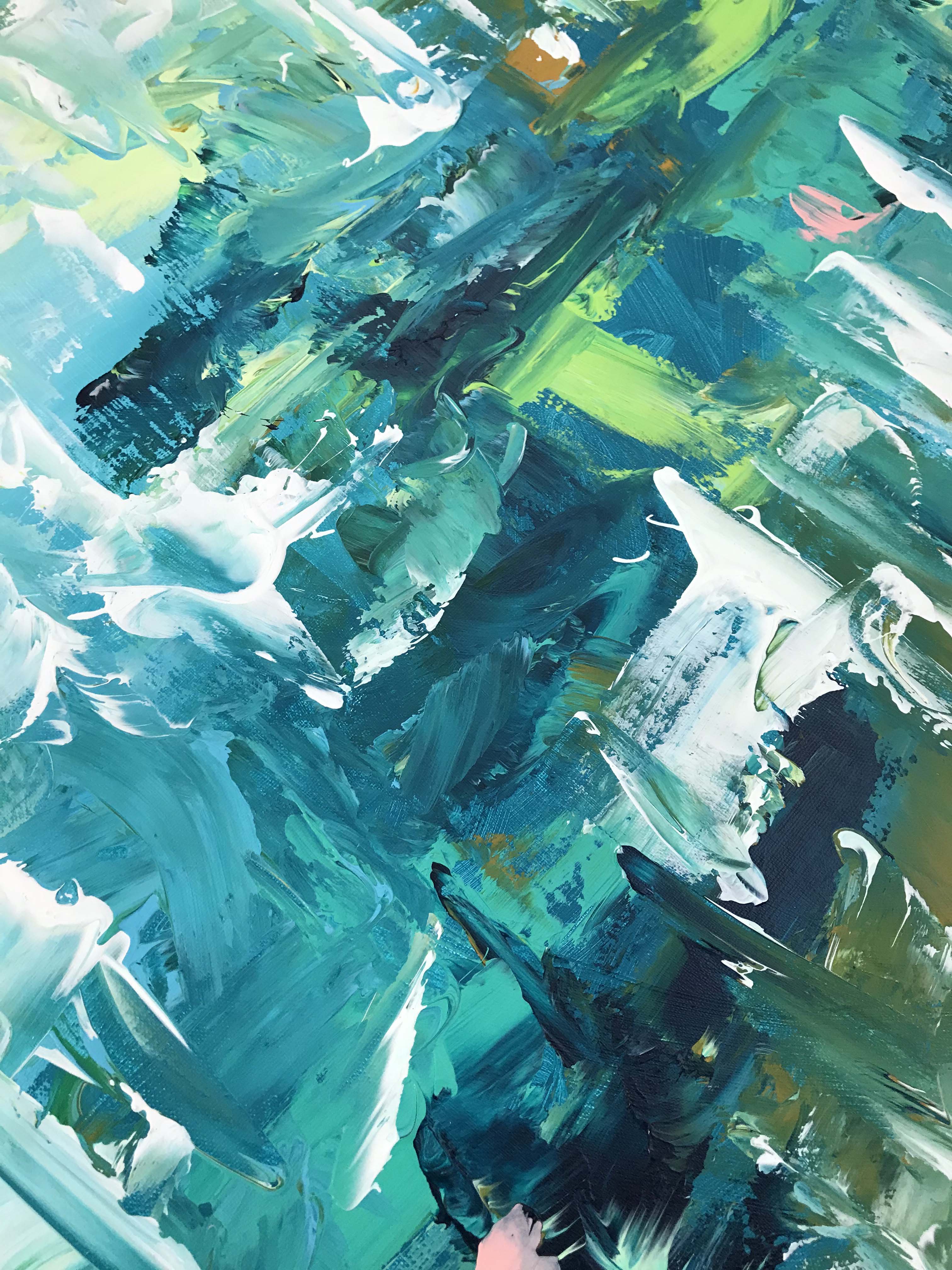 Freefall - 152x90 cm - Original Painting-OmarObaid.com