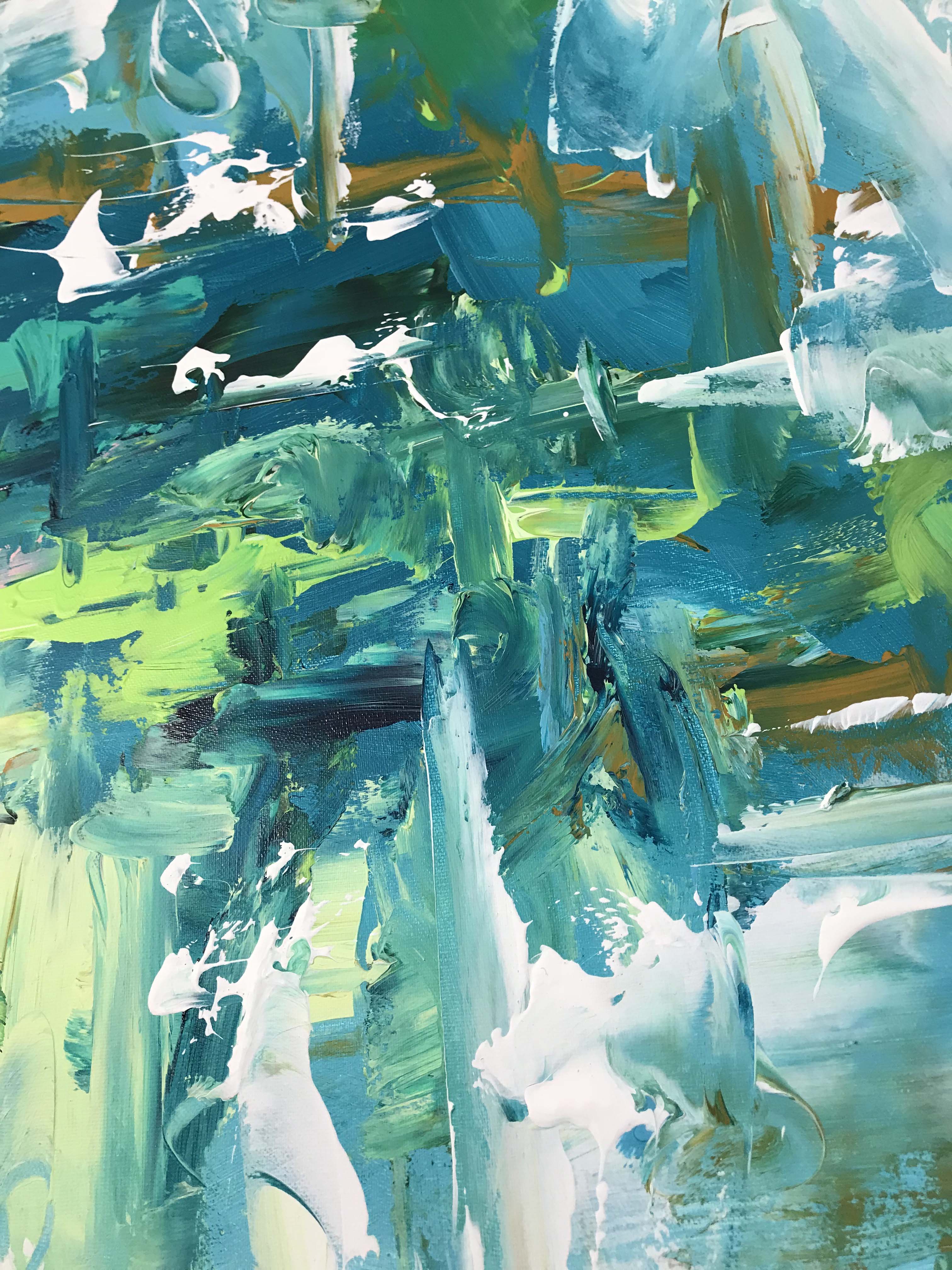 Freefall - 152x90 cm - Original Painting-OmarObaid.com