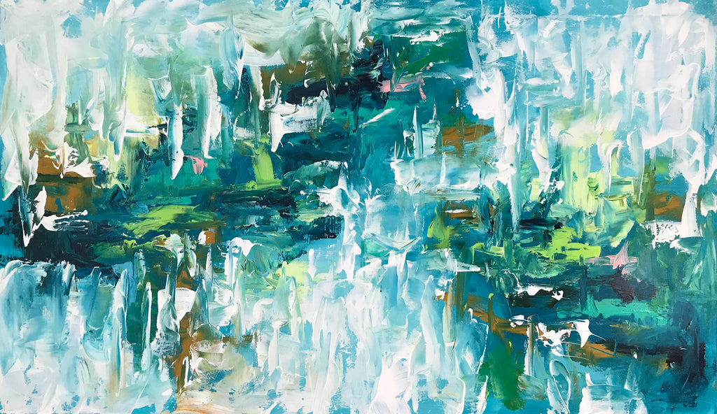 Freefall - 152x90 cm - Original Painting-OmarObaid.com