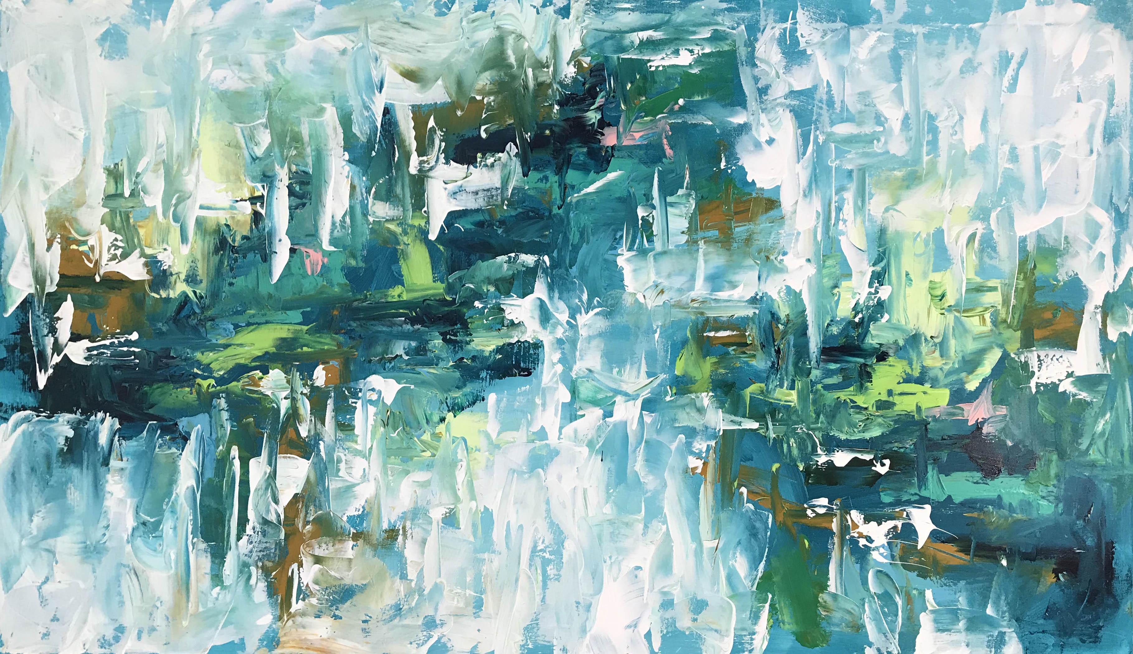 Freefall - 152x90 cm - Original Painting-OmarObaid.com