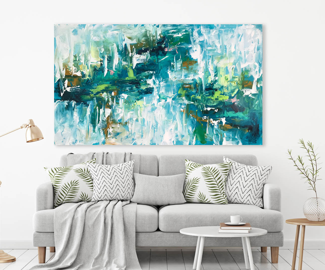 Freefall - 152x90 cm - Original Painting-OmarObaid.com