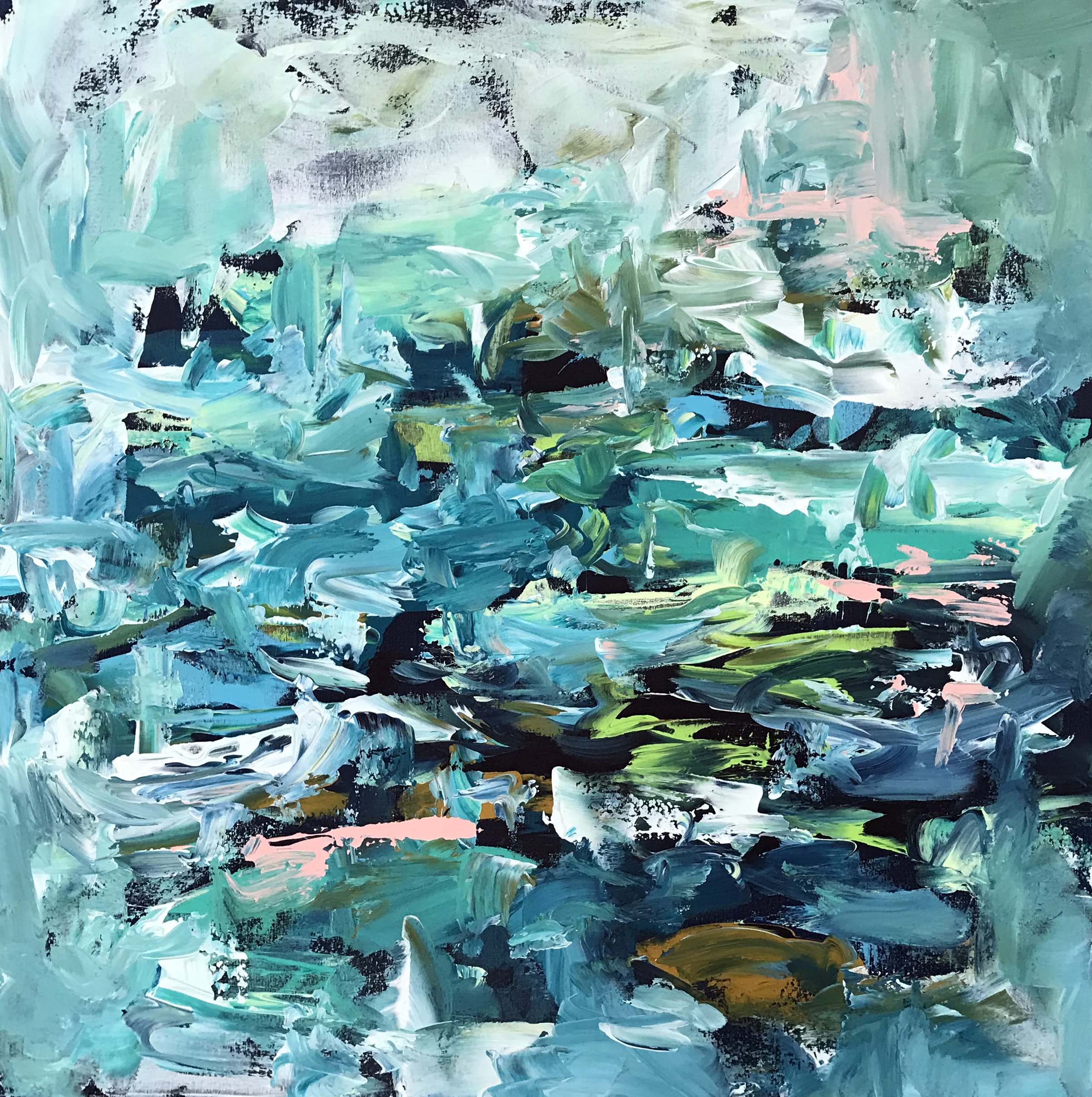 Awaken - 76x76 cm - Original Painting-OmarObaid.com