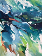 Sound Of The Water - 152x100 cm - Original Painting-OmarObaid.com