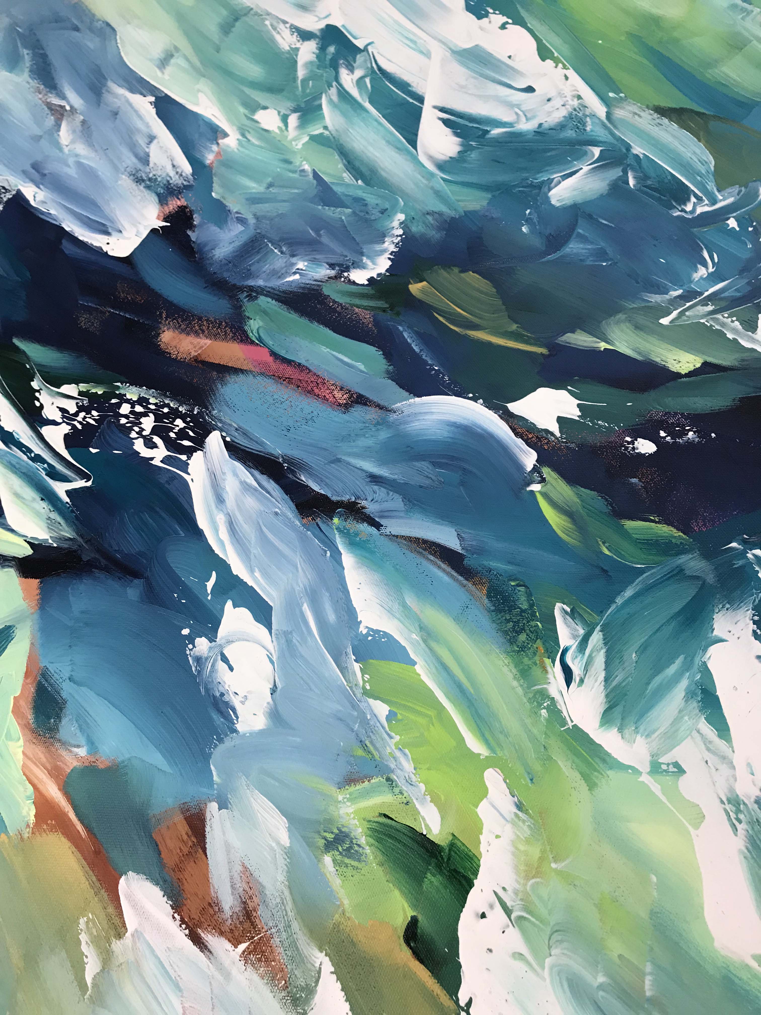 Sound Of The Water - 152x100 cm - Original Painting-OmarObaid.com