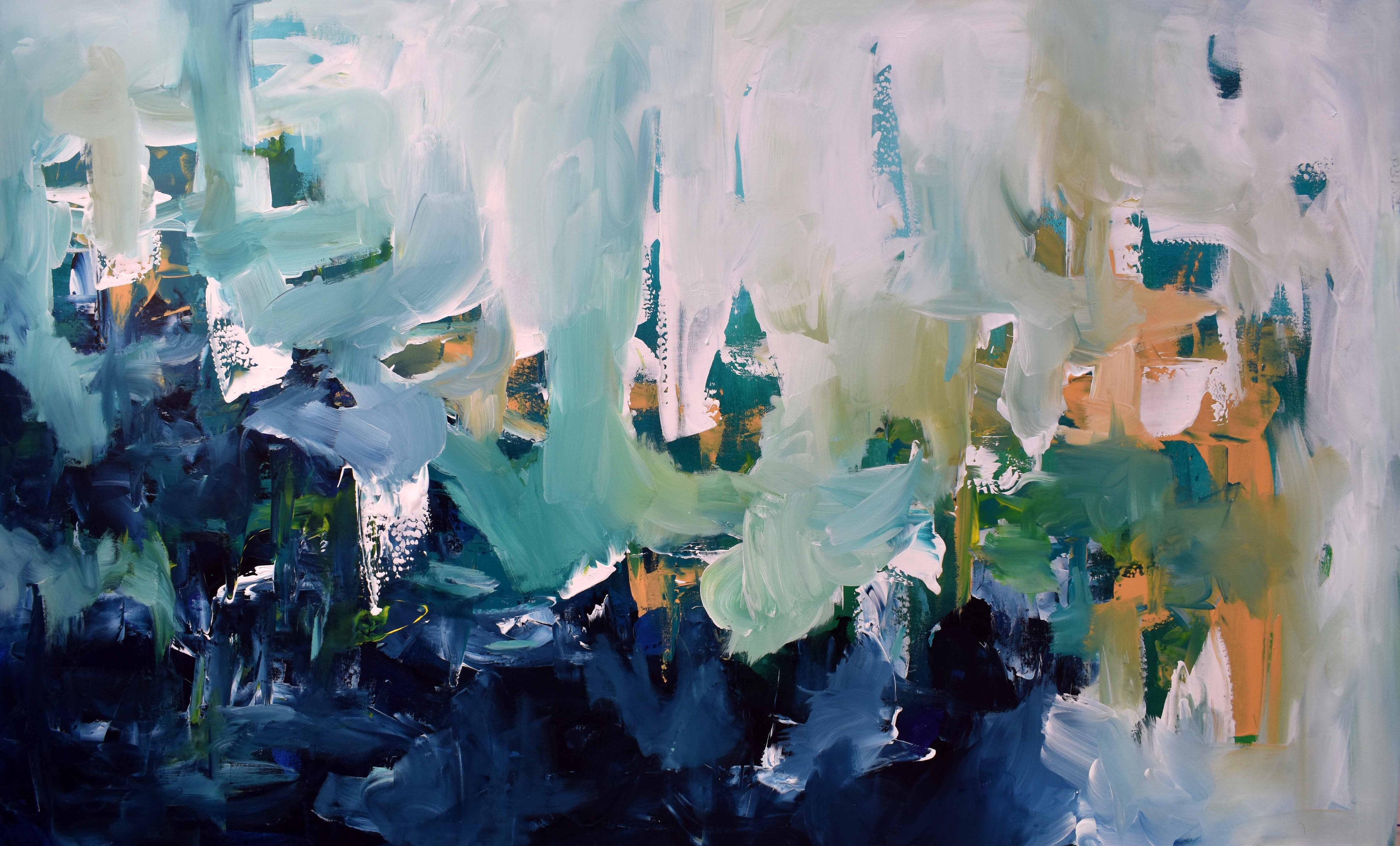 The Lake - 152x90 cm - Original Painting-OmarObaid.com