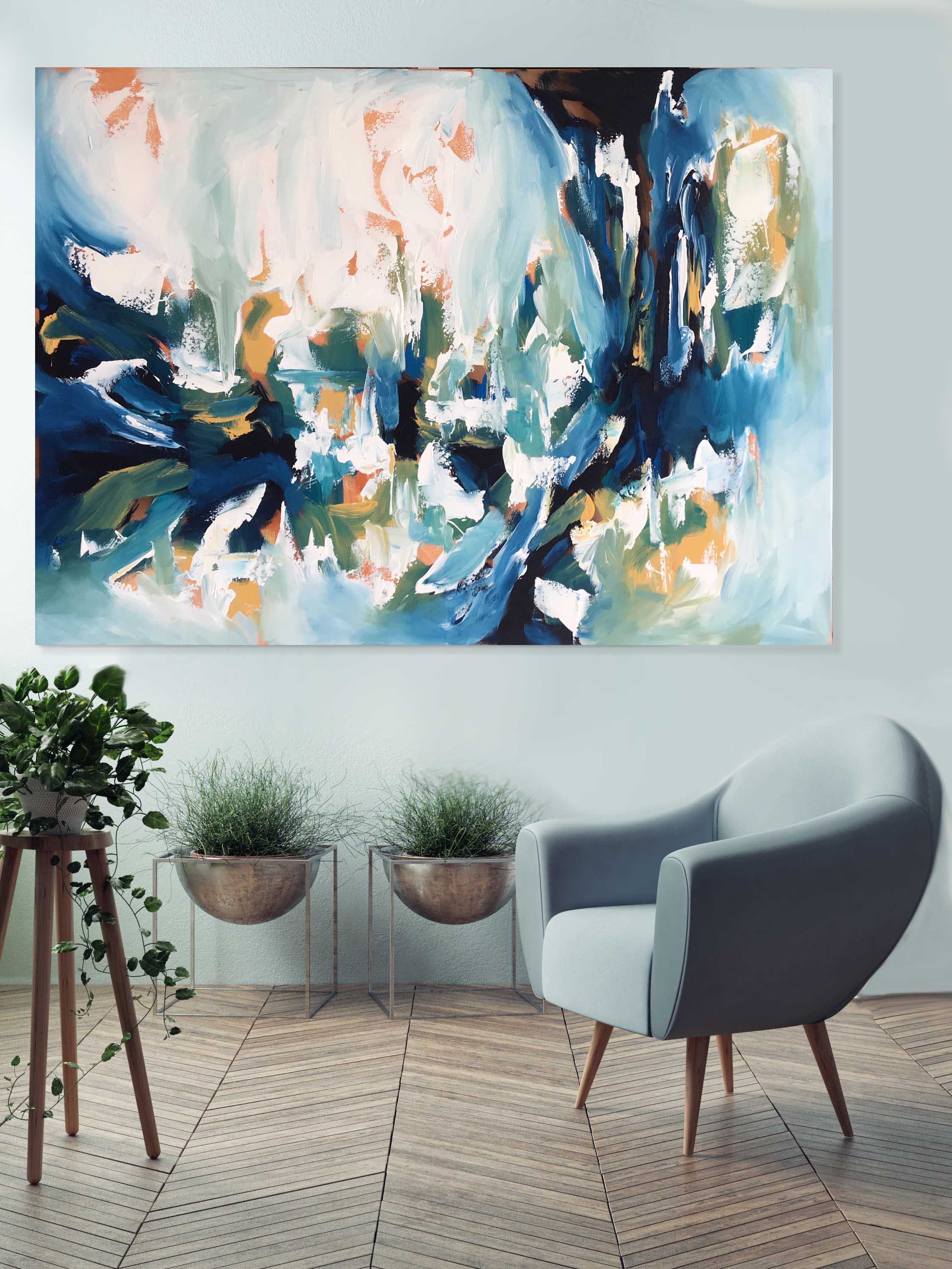 Abstraction No2 - 122x92 cm - Original Painting-OmarObaid.com